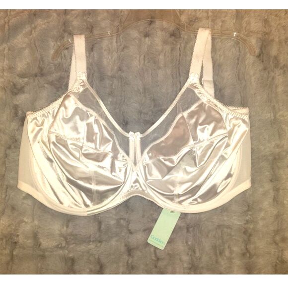 NWT Goddess Keira Banded Bra Size 40M White Plus Size Lingerie Curvy - Picture 1 of 5